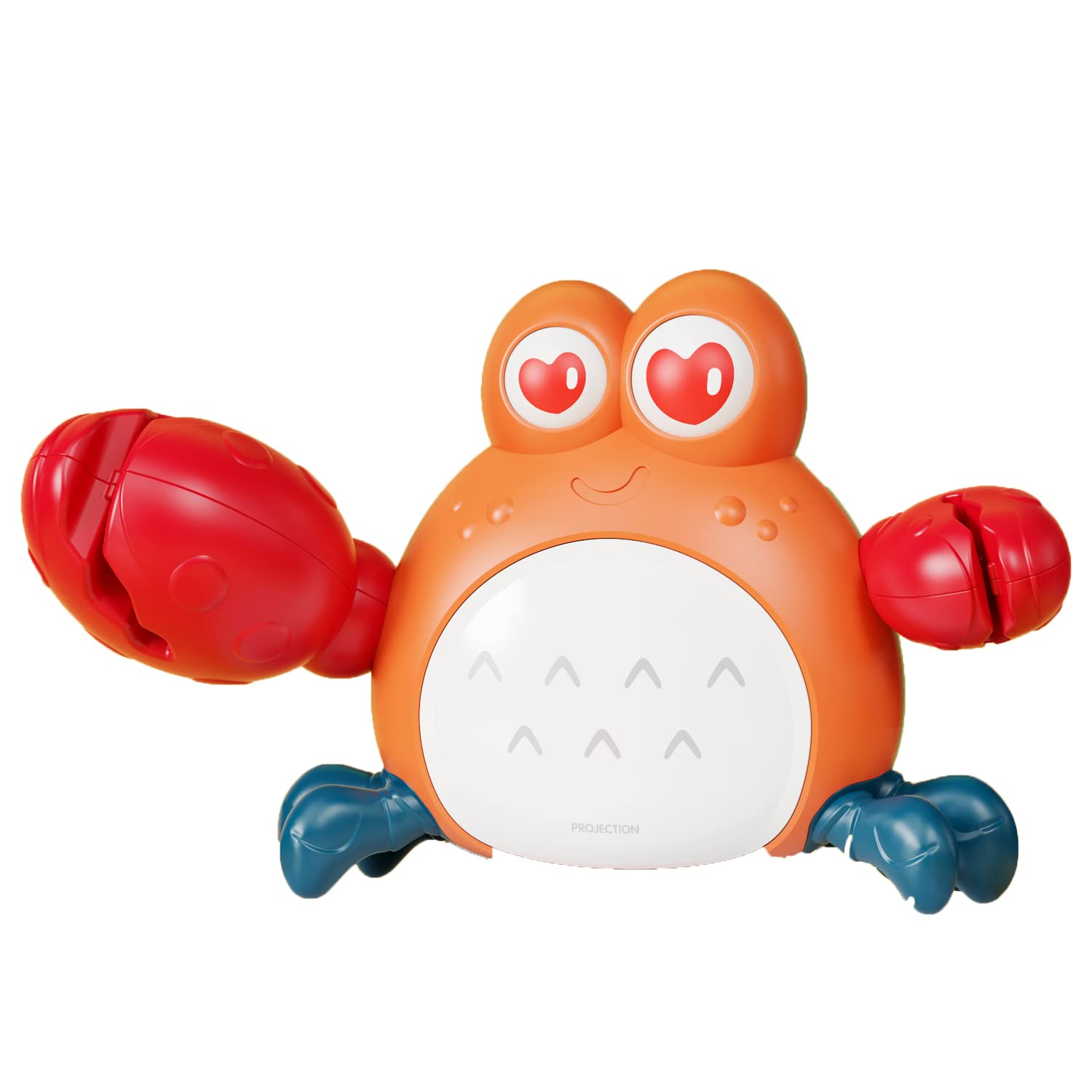 Beauenty Crab Early Learning Machine, Crab That Tells Stories, Baby Puzzle Early Learning Machine, Crab with LED and Music and Projection, Best Gift for Boys and Girls 1 2 3 Years Old (orange)