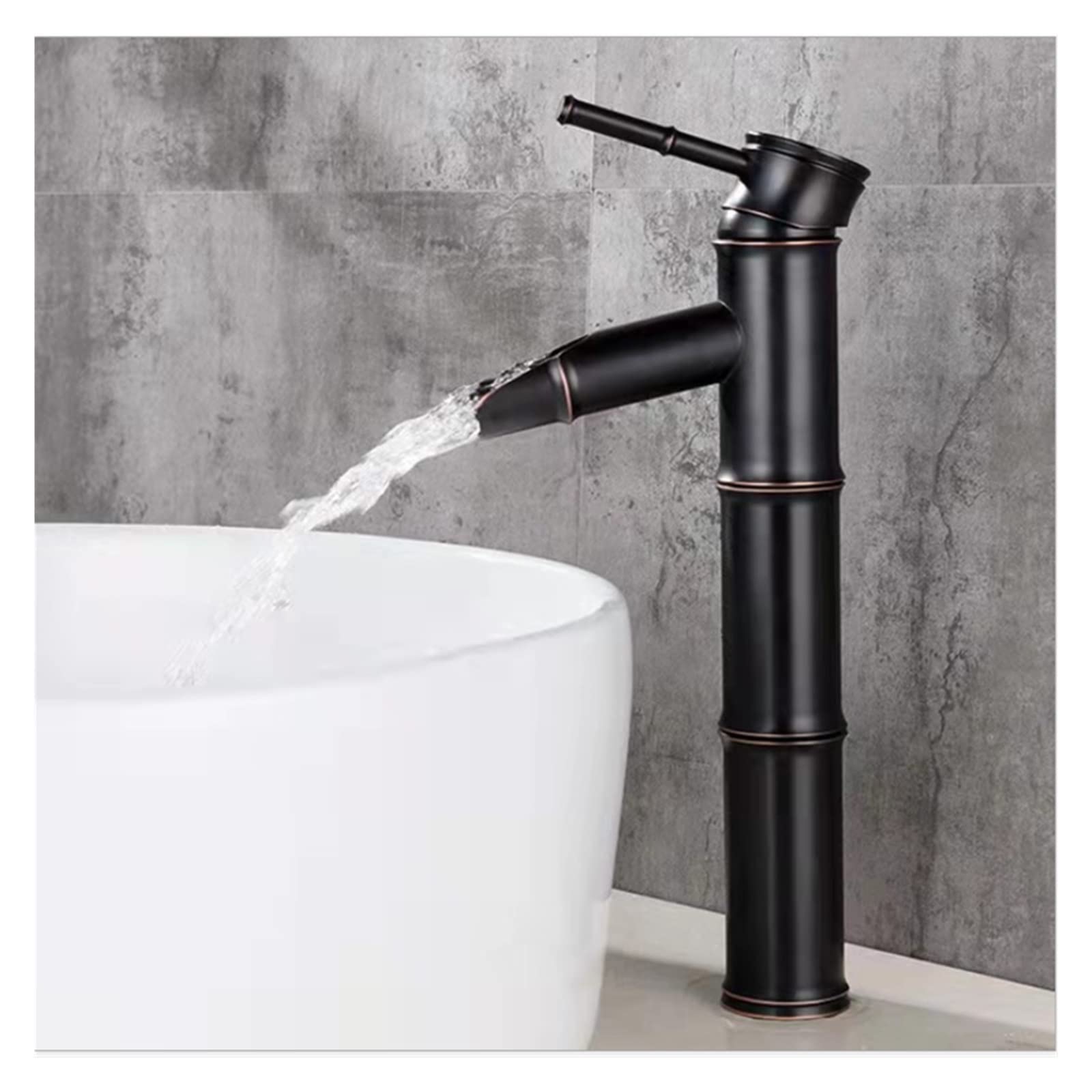 Robinet mitigeur bambou eau chaude et froide pour cuisine et vasque rétro
