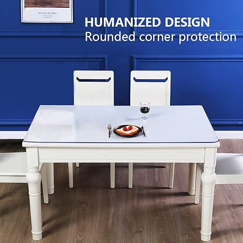 Miniatura 3 de Protector de PVC transparente de 16 x 42 pulgadas para escritorio, cubierta de vinilo transparente resistente para mantel de mesa, mesa de oficina,