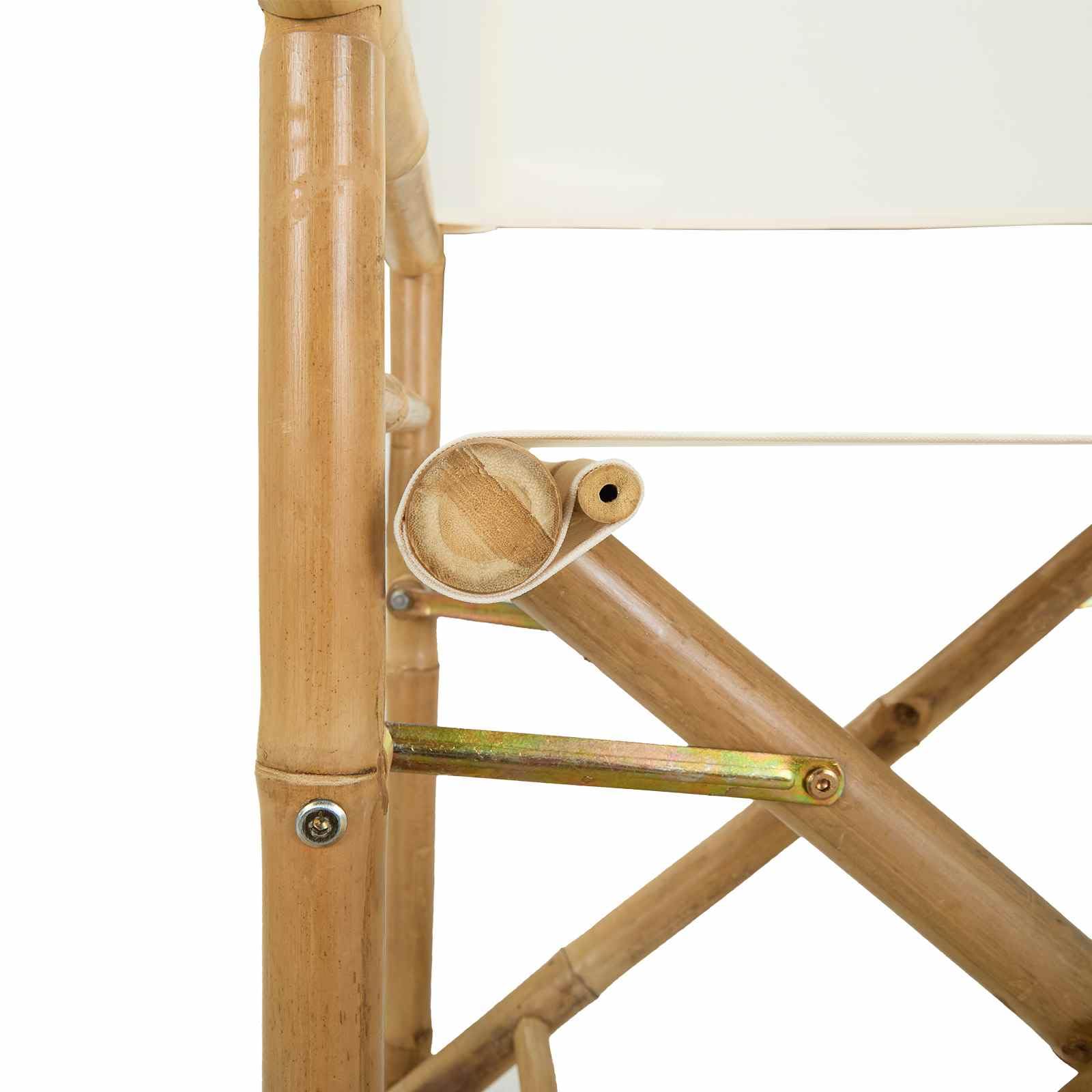vidaXL Sedia Direttore Pieghevole 2 pcs Naturale Bambù, Sgabello Utility Moderno Pieghevole, per Interno ed Esterno, in Bamboo, Comodo e Versatile