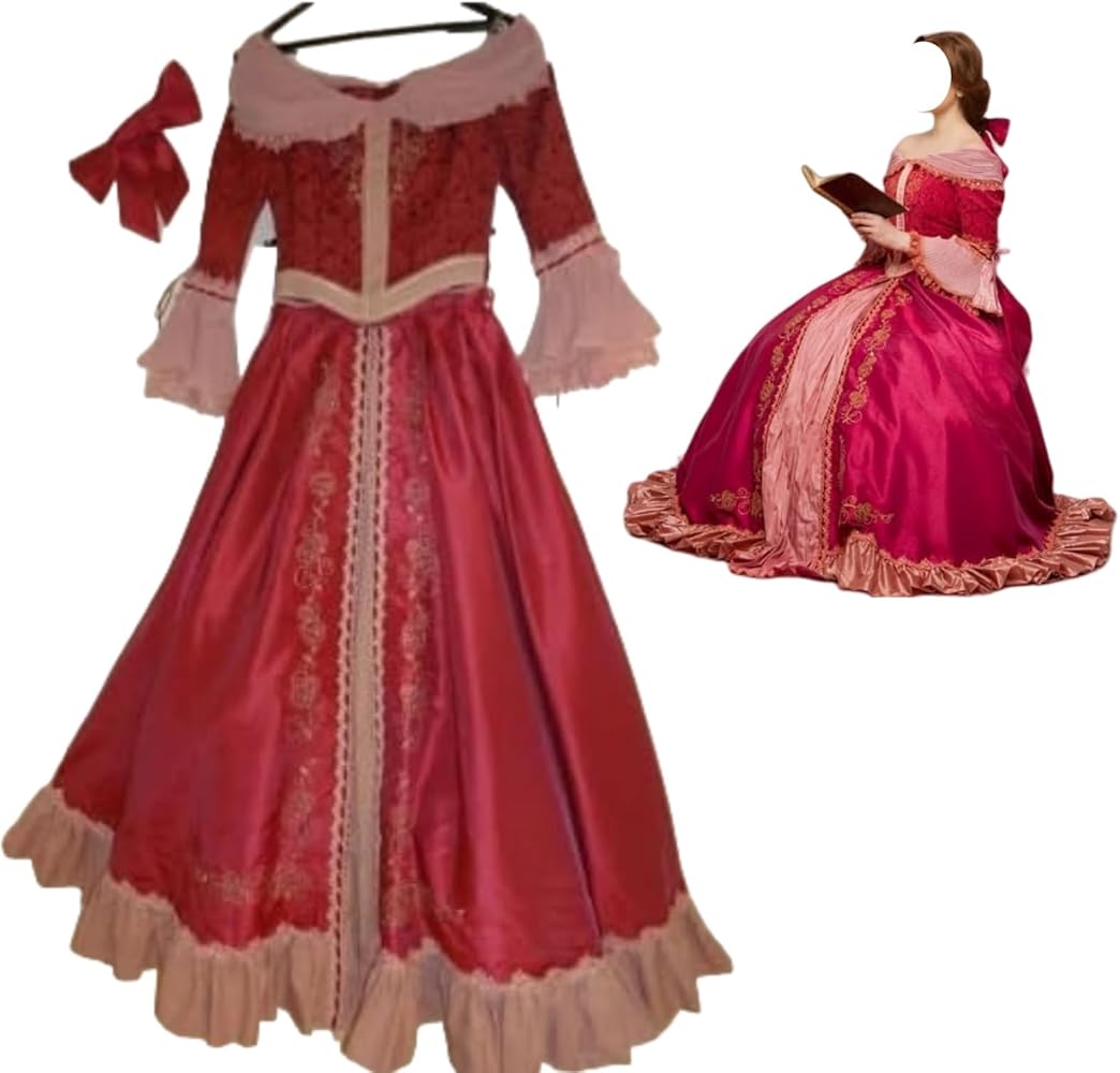 美女と野獣　ベル　愛の芽生え　ドレス　ケープ　リボンヘアピン　セット　衣装　仮装 Amazon.co.jp: 美女と野獣 ベル 愛の芽生えドレス＆ケープ コスプレ