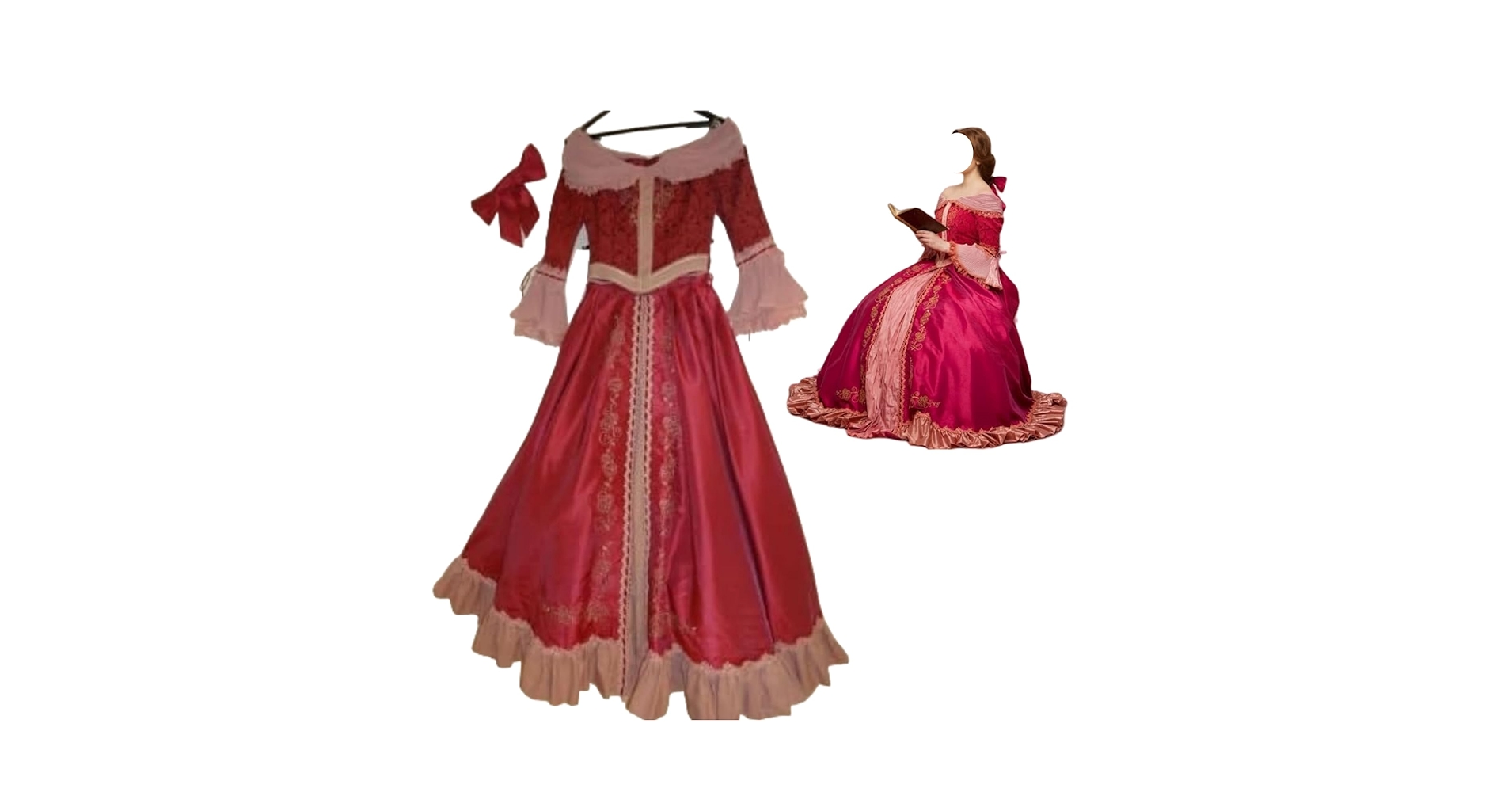 Amazon.co.jp: 美女と野獣 ベル 愛の芽生えドレス＆ケープ コスプレ