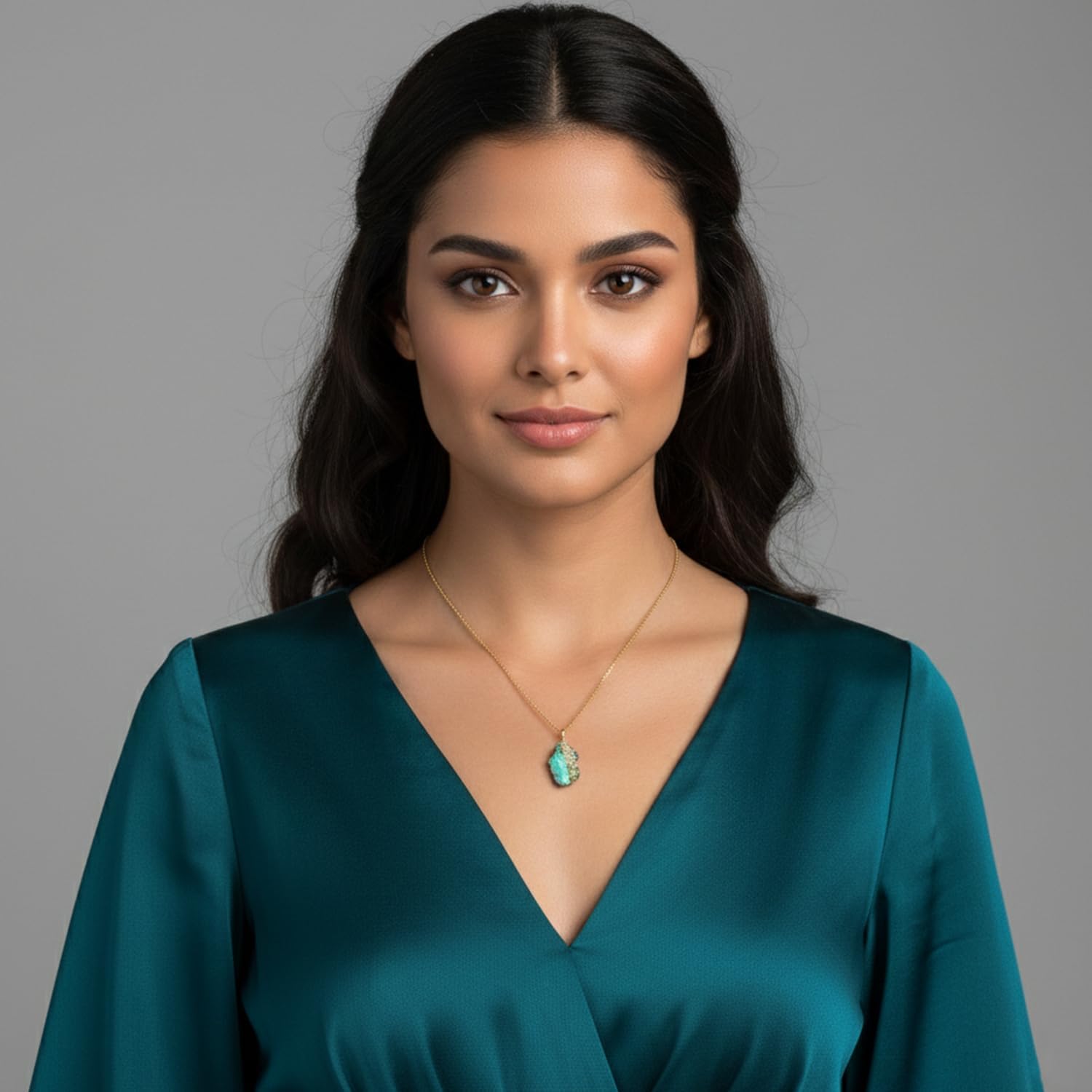 InfinityGemArt Raw Ethiopian Fire Opal Gemstone Dainty Pendant Necklace, October Birthstone Jewelry 14K Gold Plated Chain 18 inch, Trendy Valentines Day Gifts For Men Women - Image 2