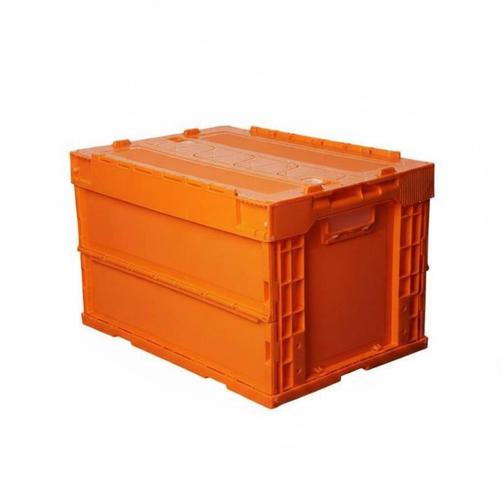 Faltbare Aufbewahrungsbox Klappkiste Lagerbehälter Multifunktionsbehälter Faltbar für Werkstatt Büroorganisation Lieferung Auto, Orange