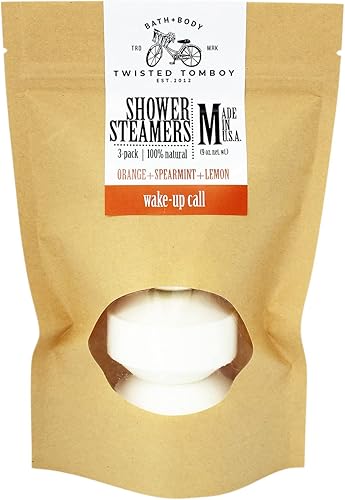 Vaporizador de ducha 'Wake-Up Call' (naranja+menta verde+limón) paquete de 3 | 100% natural fabricado en Estados Unidos