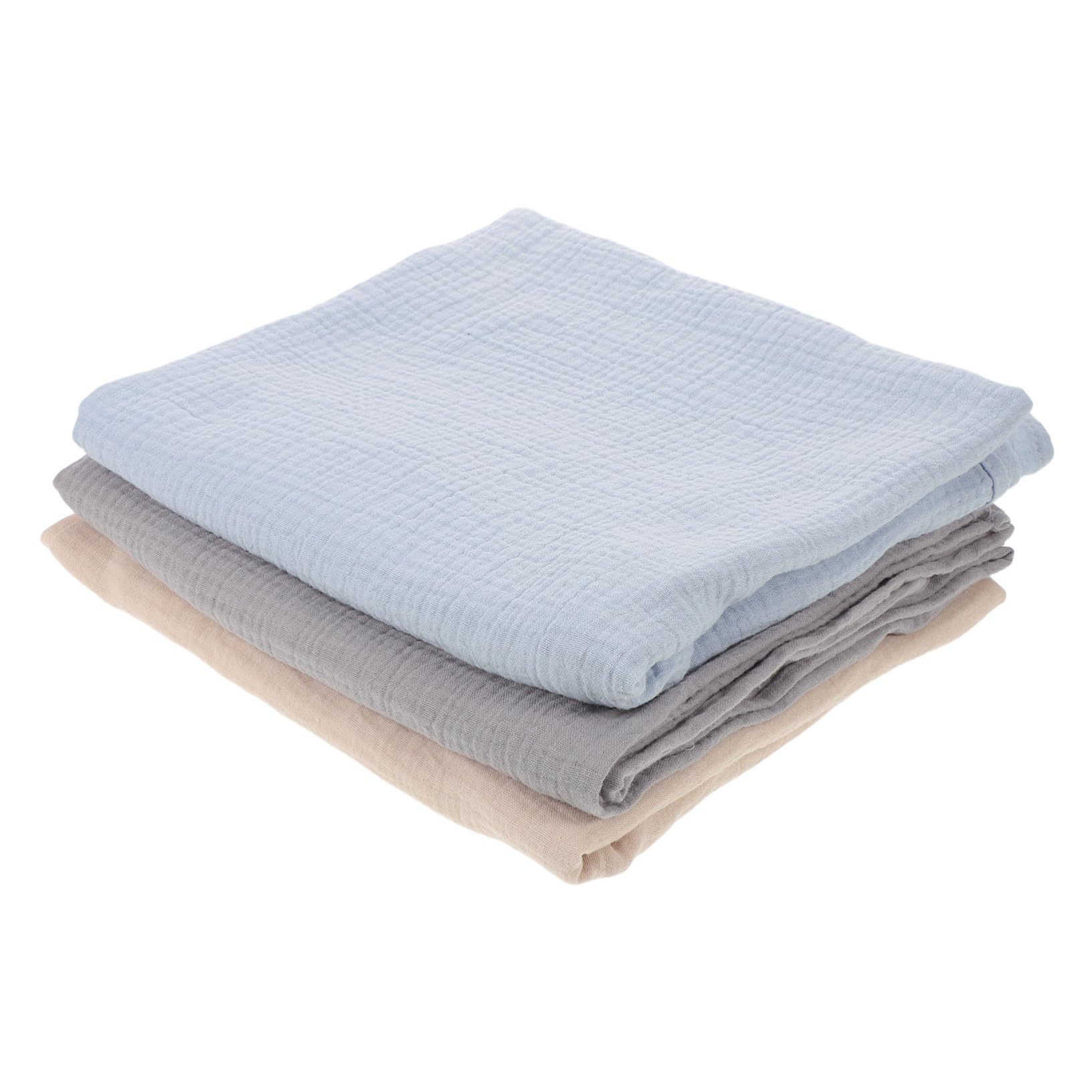 HANABASS 3 Pezzi Mussola per Ragazzo Ragazza per Sonno e Bagnetto Copertina Traspirante e Delicata sulla Adatta Ragazzo Ragazza di Diverse
