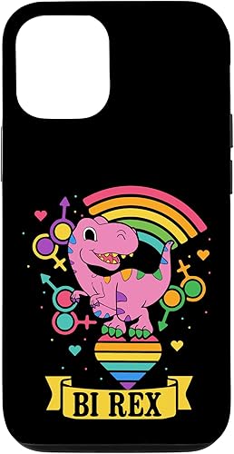 iPhone 14 Pro Bi Rex - Funda de orgullo bisexual de dinosaurio Dino T Rex