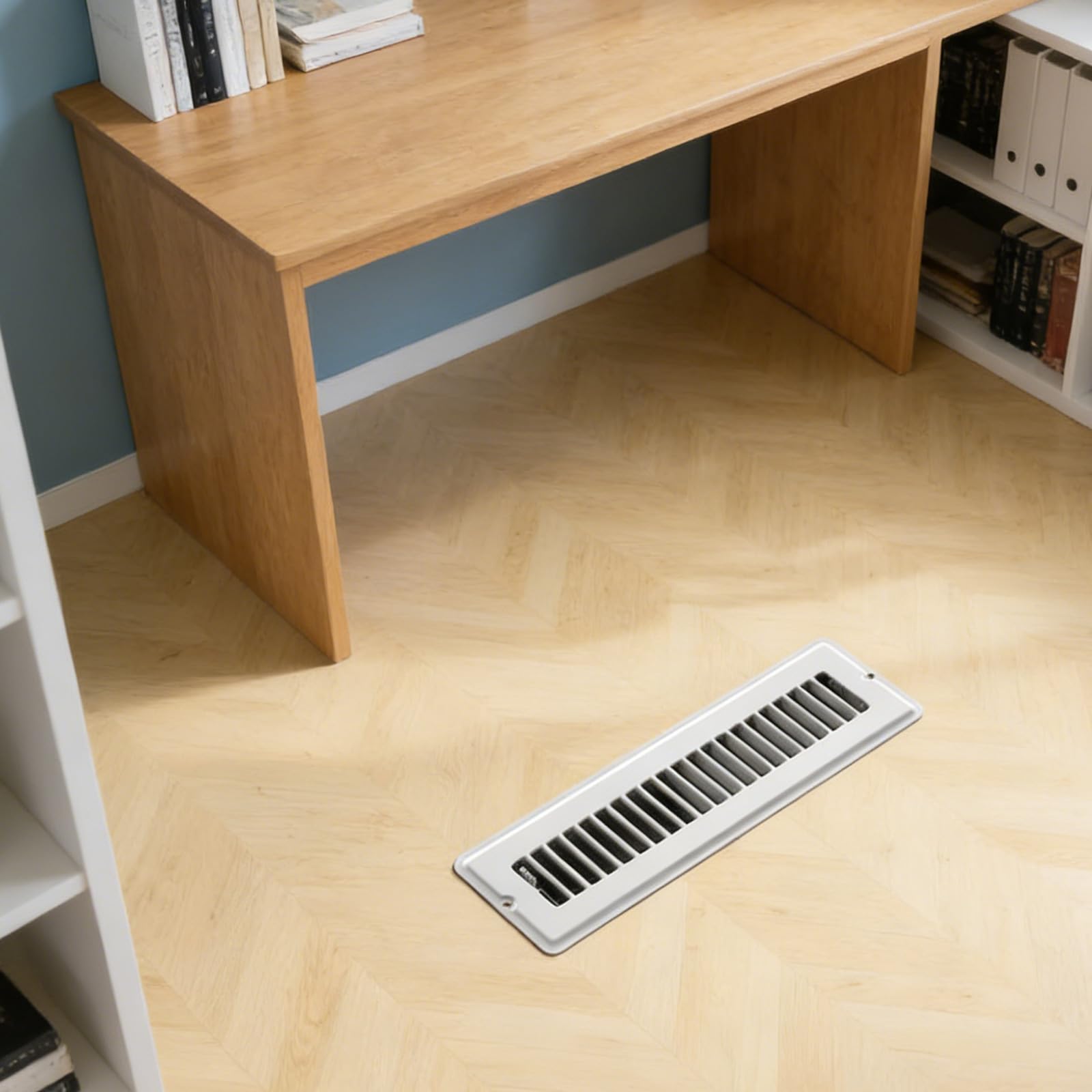 6 Griglie di Ventilazione Regolabili in Metallo per Pavimento - Copertura antiruggine ad Alta efficienza per Un Controllo ottimale del Flusso d'Aria - Soluzione di Ventilazione Domestica dur