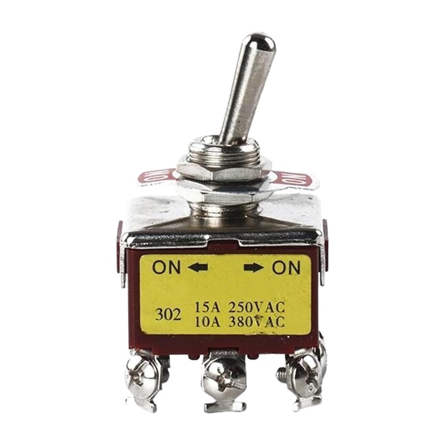 1Pcs E-TEN303 12mm 9 Pin 3Position ON-Off-ON Rocker Switch Toggle Switch 10A 380VAC/15A 250V E-TEN302 Brown(302 9P2T)