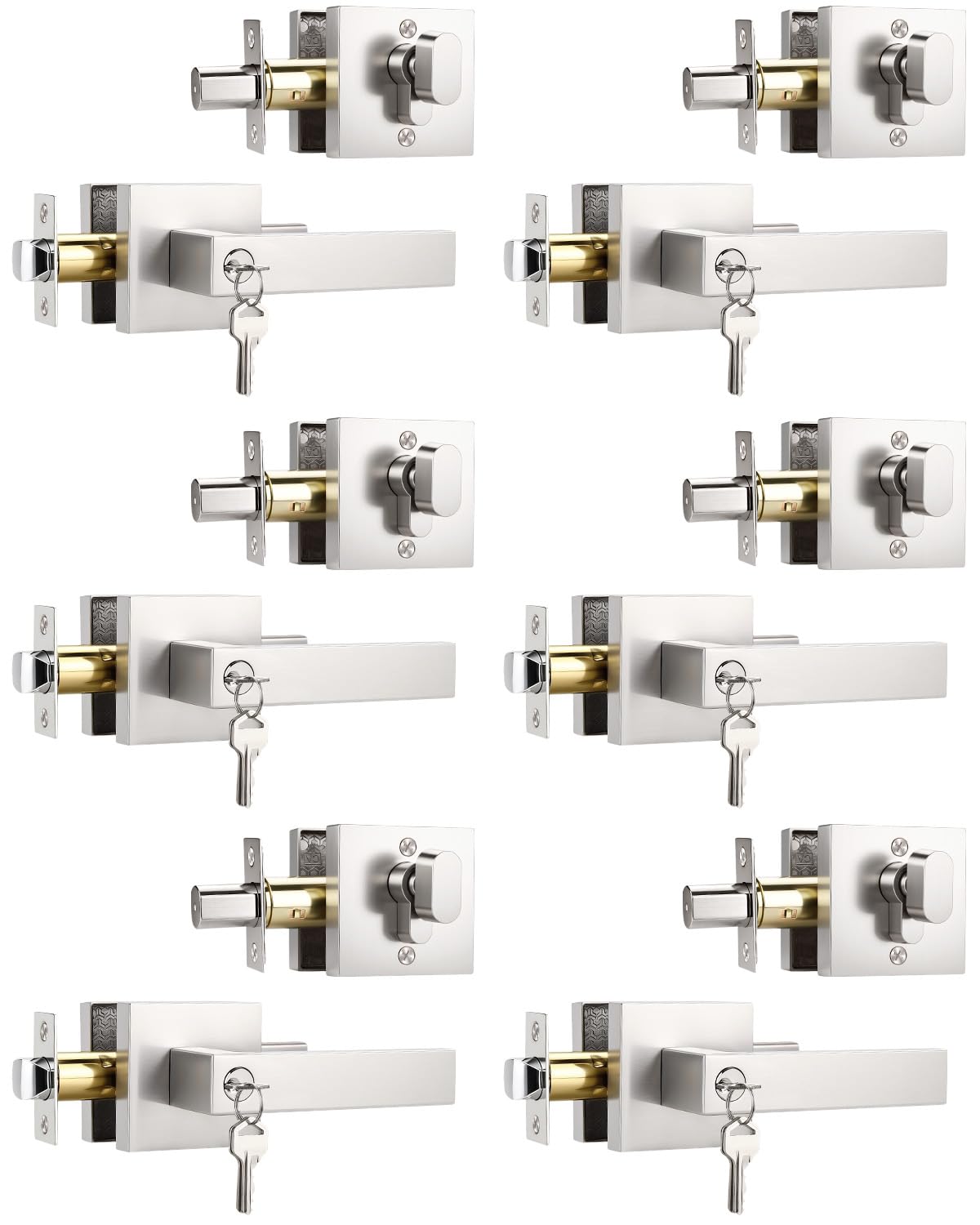 KNOBWELL Matte Black Door Knob & Deadbolt Set -23