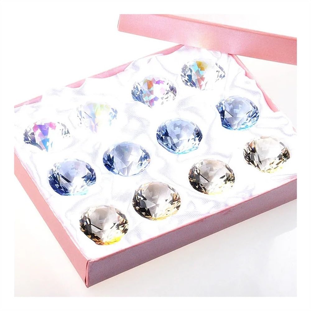 Hängekristalle Prismen 12 Stück/Box 1,18" klarer Kristall zur Dekoration von Geschenken Hängekristalle Kristalle für Dekoration