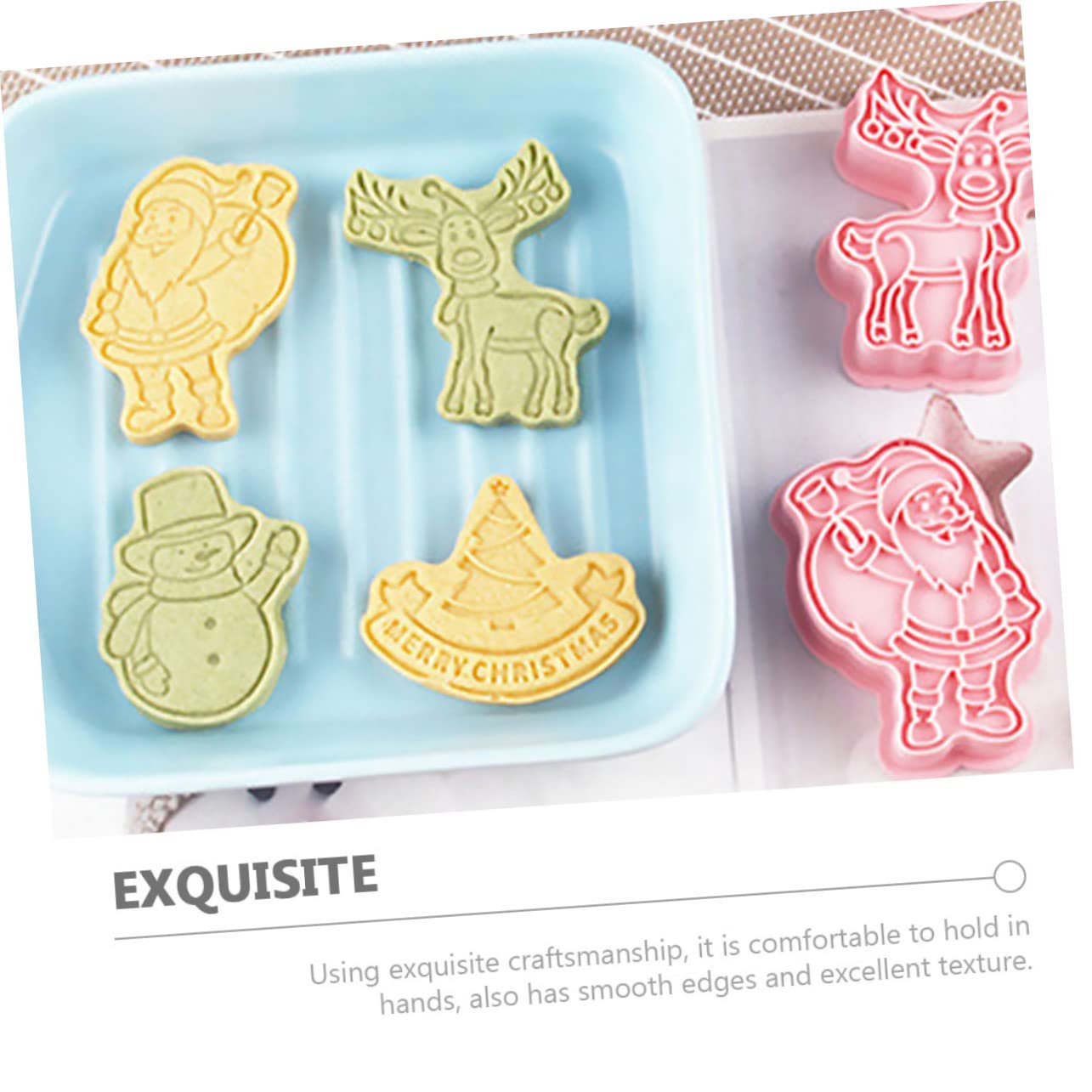 MAGICLULU 4 Sätze Keksform Gummiartig Kekse Fallen Ausstechformen Kessel-ausstecher Plätzchen Lebkuchen Keksschneider Ausstechformen Weihnachten Stern-ausstecher Rosa Pp 8 Stück * 4