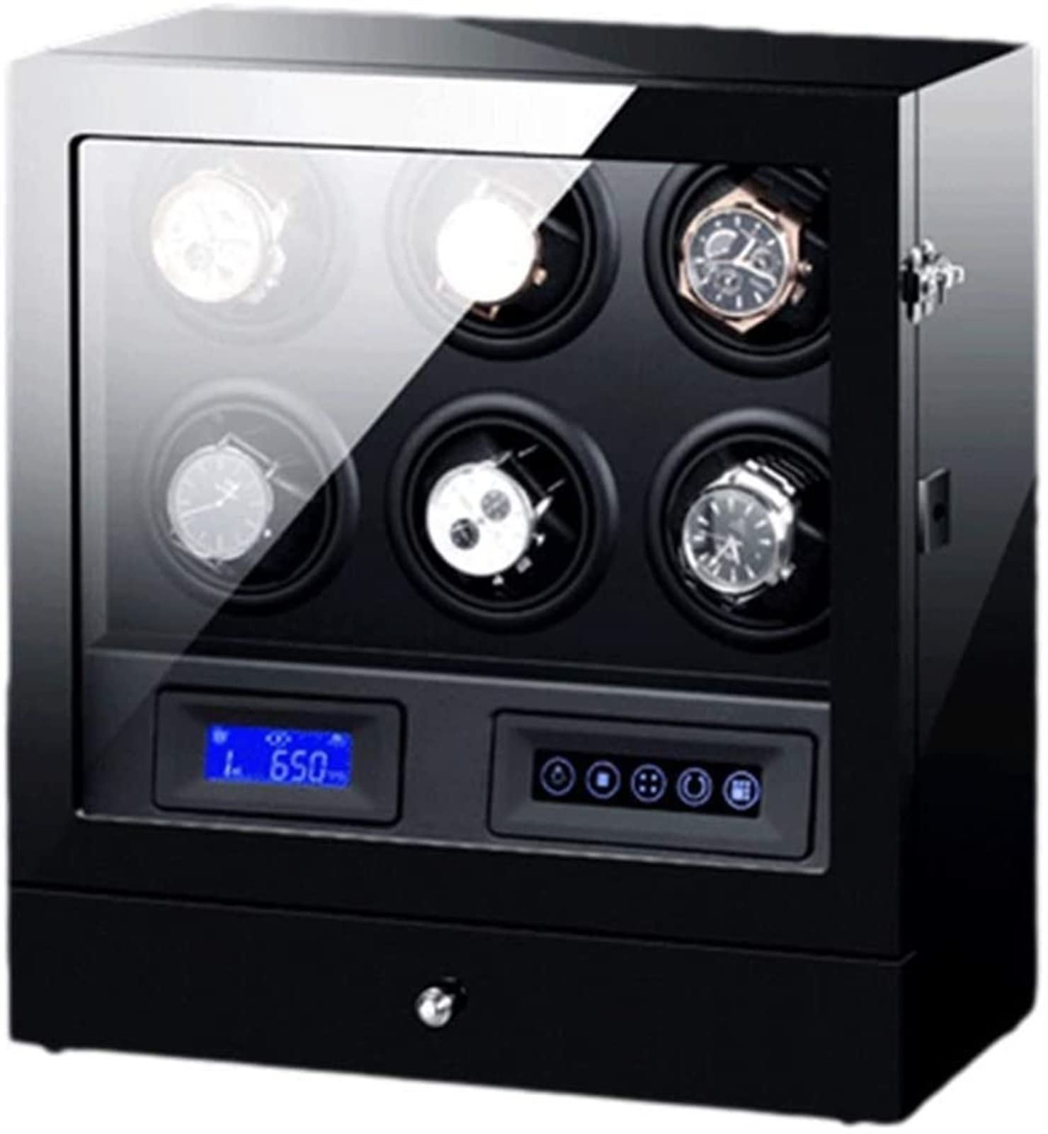CGCSYZ Automatic Watch Winder Box Watches And Jewelry Storage Drawer LCD Touch Screen Control With LED Backlight Quiet Motor Accessories