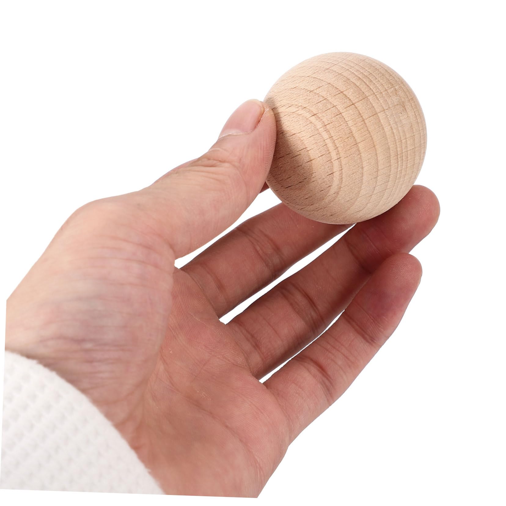 Yardwe Sturdy and Safe Bocce Balls for Children 4pcs Wooden Balls Great for Beach Grass and Indoor Games