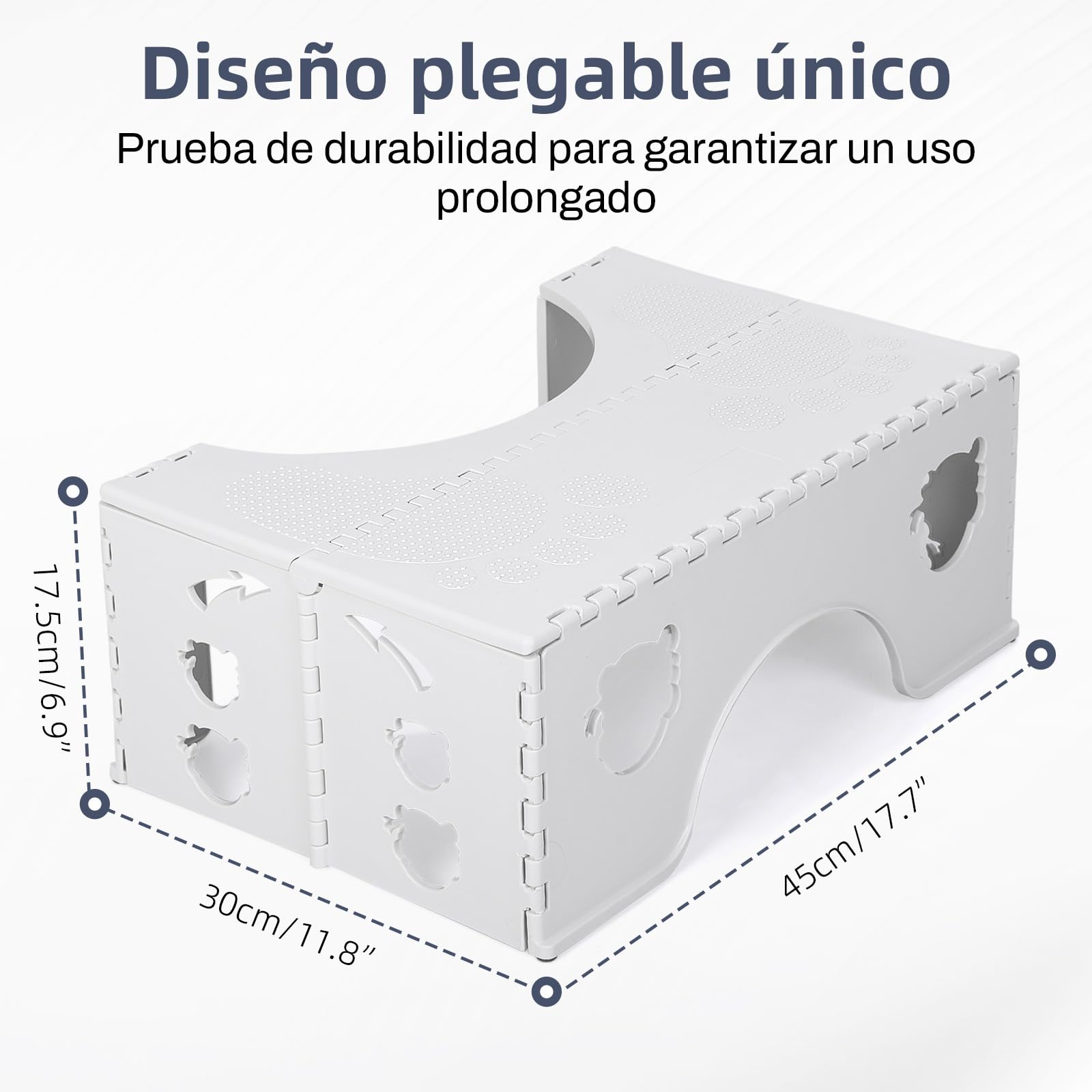 Taburete de Inodoro Plegable – Taburete fisiológico para baño y WC para Adultos y niños