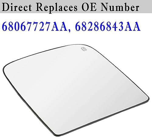 Miniatura 2 de Ram - Espejo de remolque lateral del conductor compatible con Dodge Ram 2009-2020 1500 2500 3500 4500 5500 espejo de remolque de vidrio Ram lado