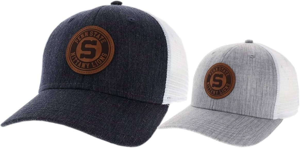 Penn State Officially Licensed Adult Legacy Melange Mid-Pro Snapback Trucker Hat