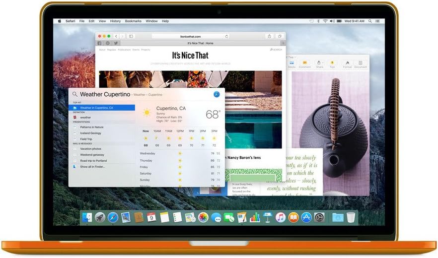 UESWILL 3 in 1 Matte Hard Case Compatible with MacBook Pro (Retina, 15 inch, Mid 2012/2013/2014/Mid 2015), Model A1398, NO CD-ROM, NO Touch Bar + Keyboard Cover and Screen Protector, Orange