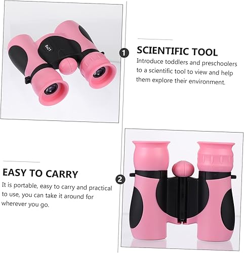 Miniatura 9 de 1pc 8 21 Binoculars Double Lens Telescope Kids Outdoor Toys Compact Binocular Pink Monocular for Travel Kids Sightseeing Binocular Mini Folding