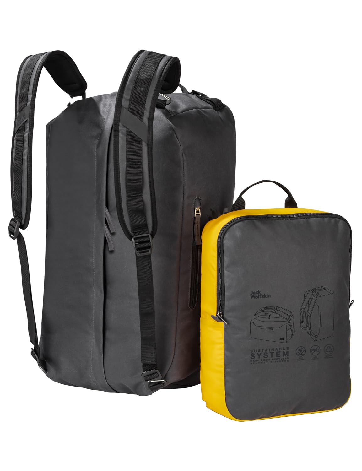 Jack Wolfskin Traveltopia torba podróżna 59 cm, Phantom, 45, na zewnątrz