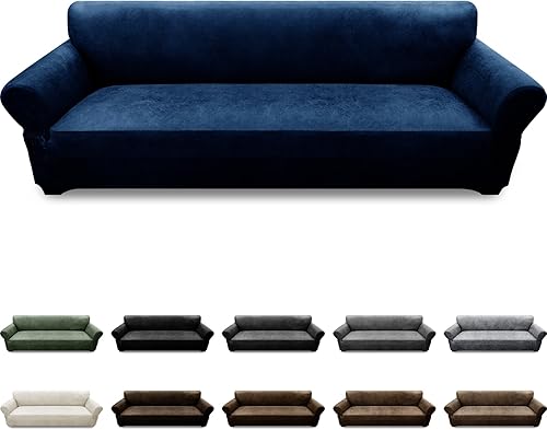 Miniatura 45 de Fundas para sillón con cojines en forma de T de 2 piezas, apariencia de cuero, funda para sofá, funda para silla, protector elástico para muebles,