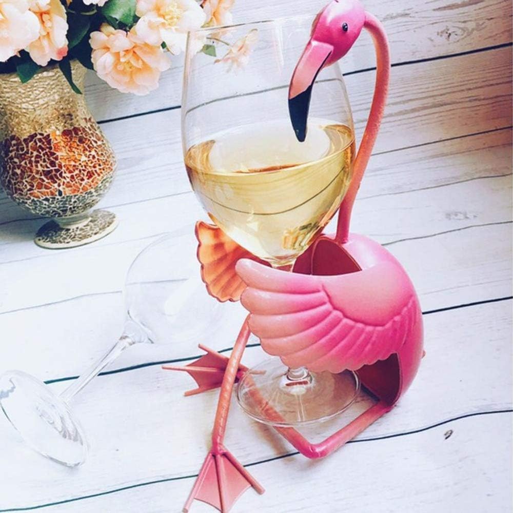 Wine Rack Flamingo Wine Holder Wine Shelf Metal Sculpture Practical Sculpture Home Decoration Interior Wine Stand Crafts Wine Rack