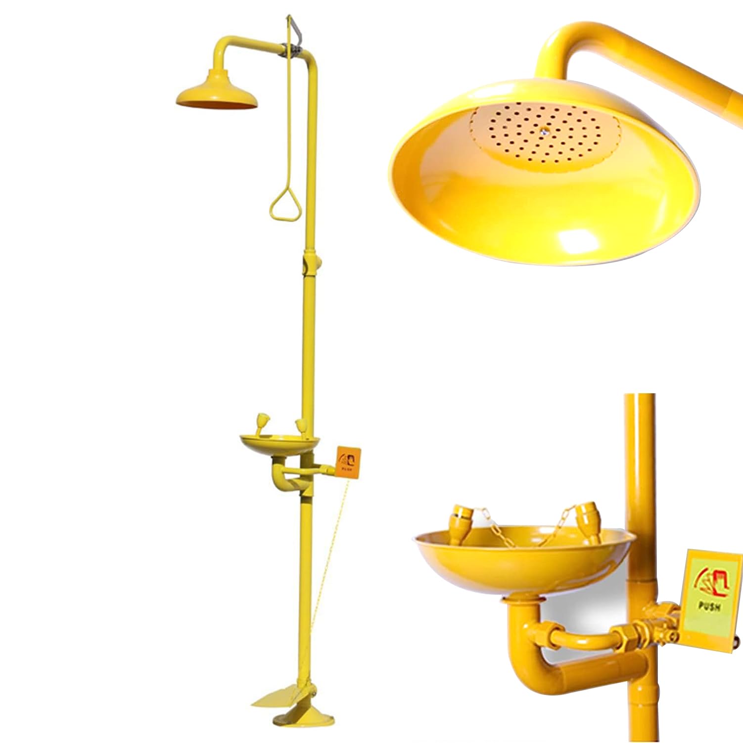 Augenspülstation, Augenspülstation, Notdusche-Kombi-Notduschstation, Erste-Hilfe-Augenspülstation, Augenspülung, Kombi-Notduschsystem,