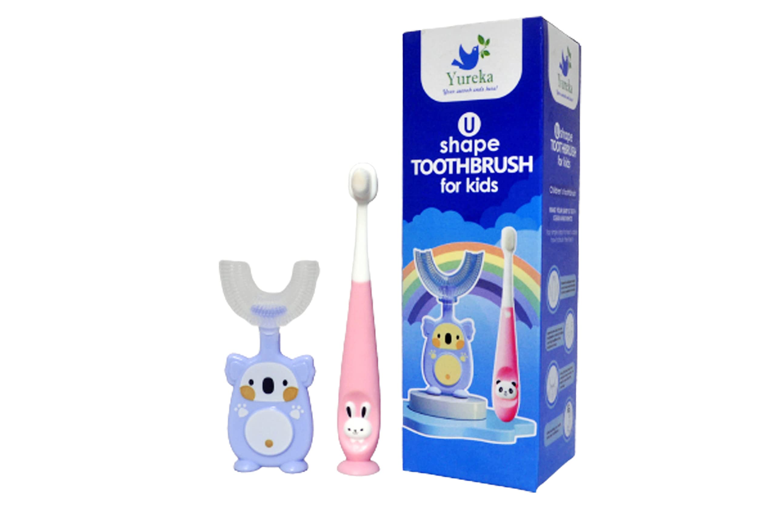 Yureka U Shaped Toothbrush Combo For Kids, Manual U Type 360 Degree Soft Silicone bristle Brush Oral Teeth Cleaning Infant Toddler Children Manual toothbbrush (Combo set multicolor), 90 gram (B094FQVGQ9) Amazon Price History, Amazon Price Tracker