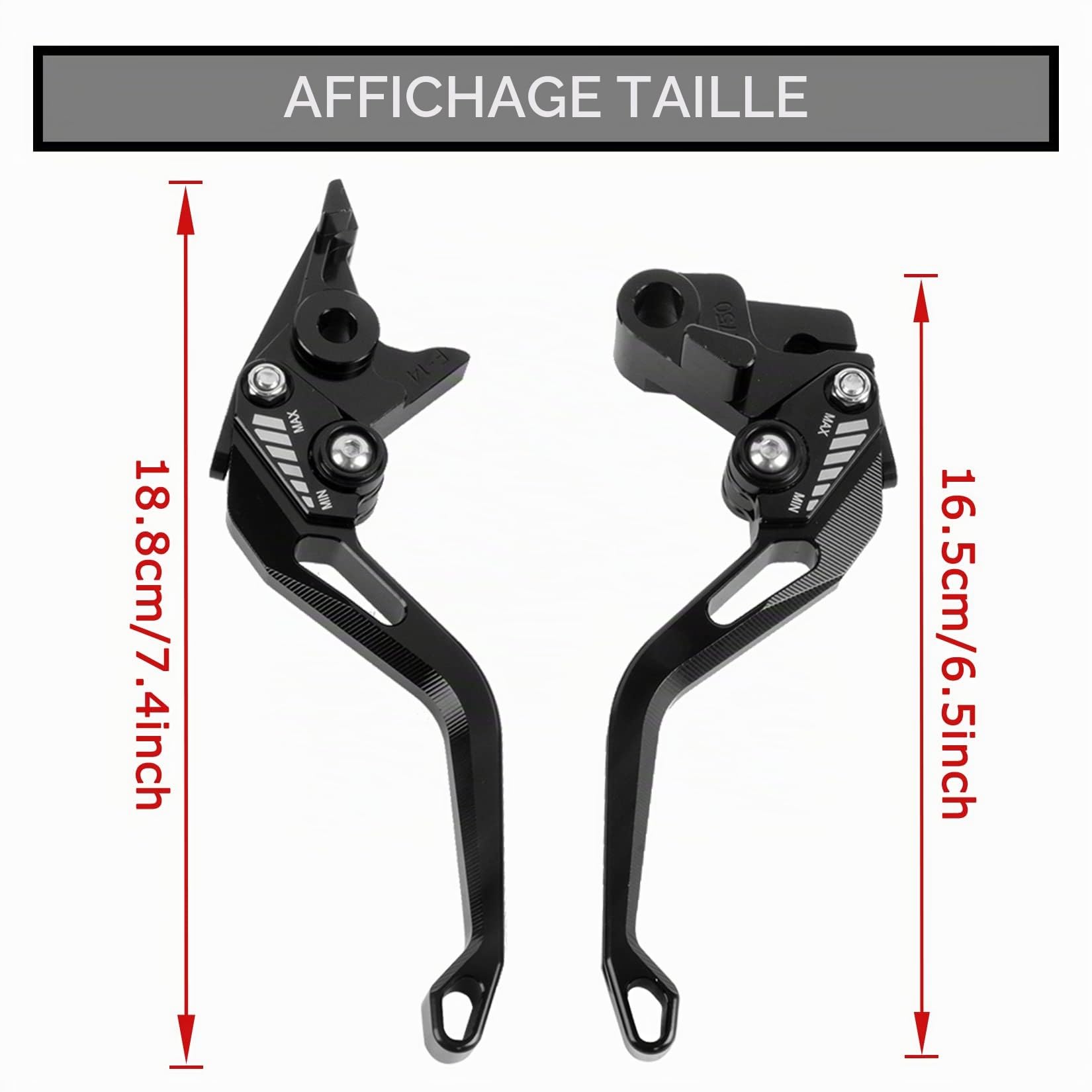 PSLER Leviers d'embrayage de frein 5D losange pour Z750 (Not Z750S model) 2004-2006 (Noir)