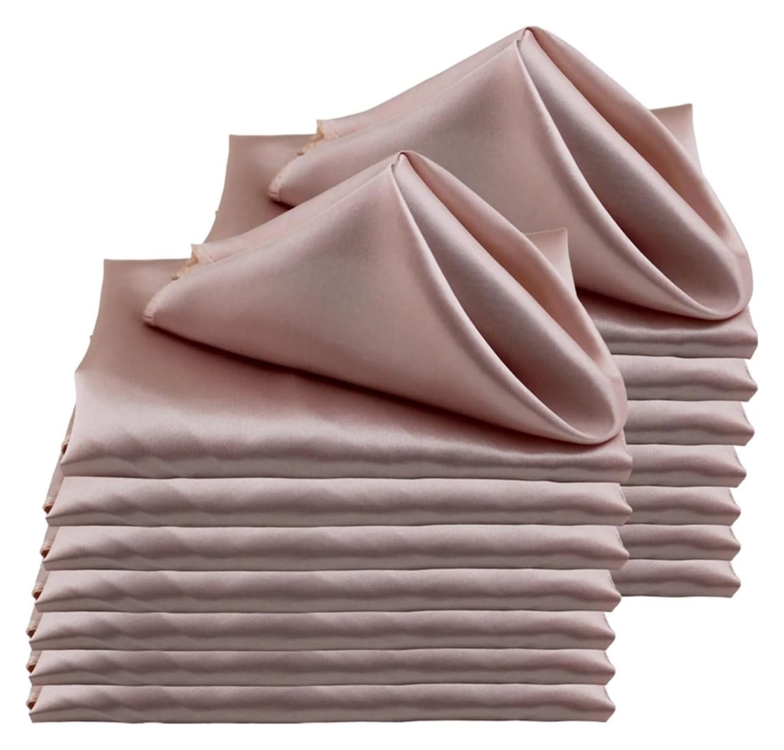 Napoles de Tela de algodón, Servilletas De Mesa 50 Piezas 30x30cm Cuadradas Satén Multicolor(Rose Gold)