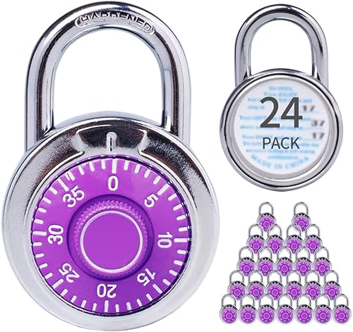 Vista 14 de Candados de combinación con cuerpo de metal, uso en interiores para taquillas de gimnasio y casillero escolar, Negro, paquete de 8 Paquete de 8