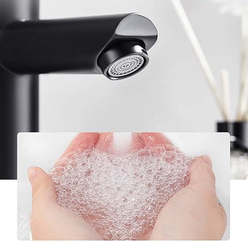 Miniatura 5 de Crisis Grifo de agua de lavabo frío, grifo de cocina de acero inoxidable negro, sin óxido y sin fugas de agua, configuración de burbujeador, para
