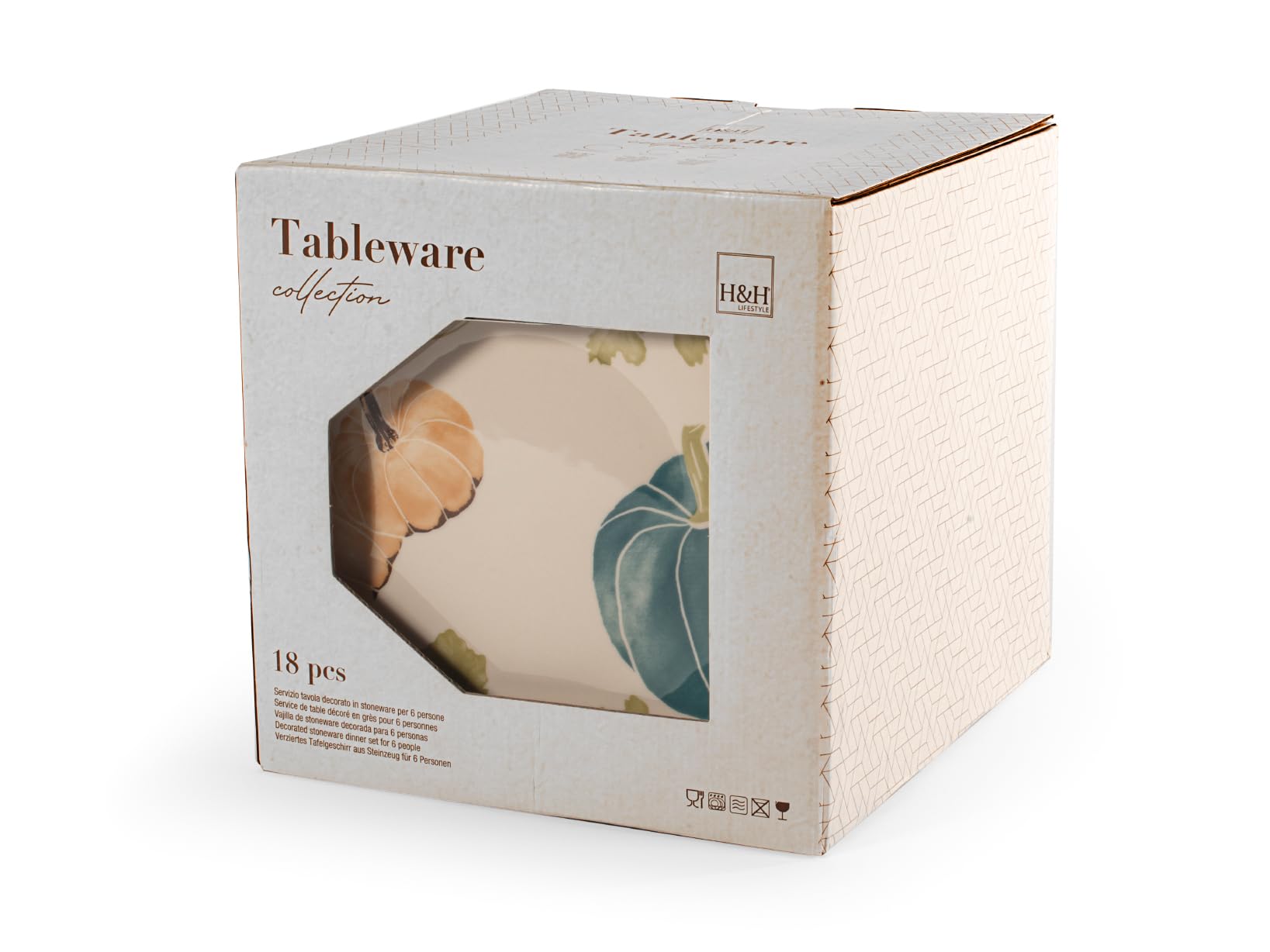 Servizio Tavola Natale Set Tavola Natalizio H&H Kingdom 18 Pezzi - Stile Fiabesco Per Le Feste Piatti Natale Decorati