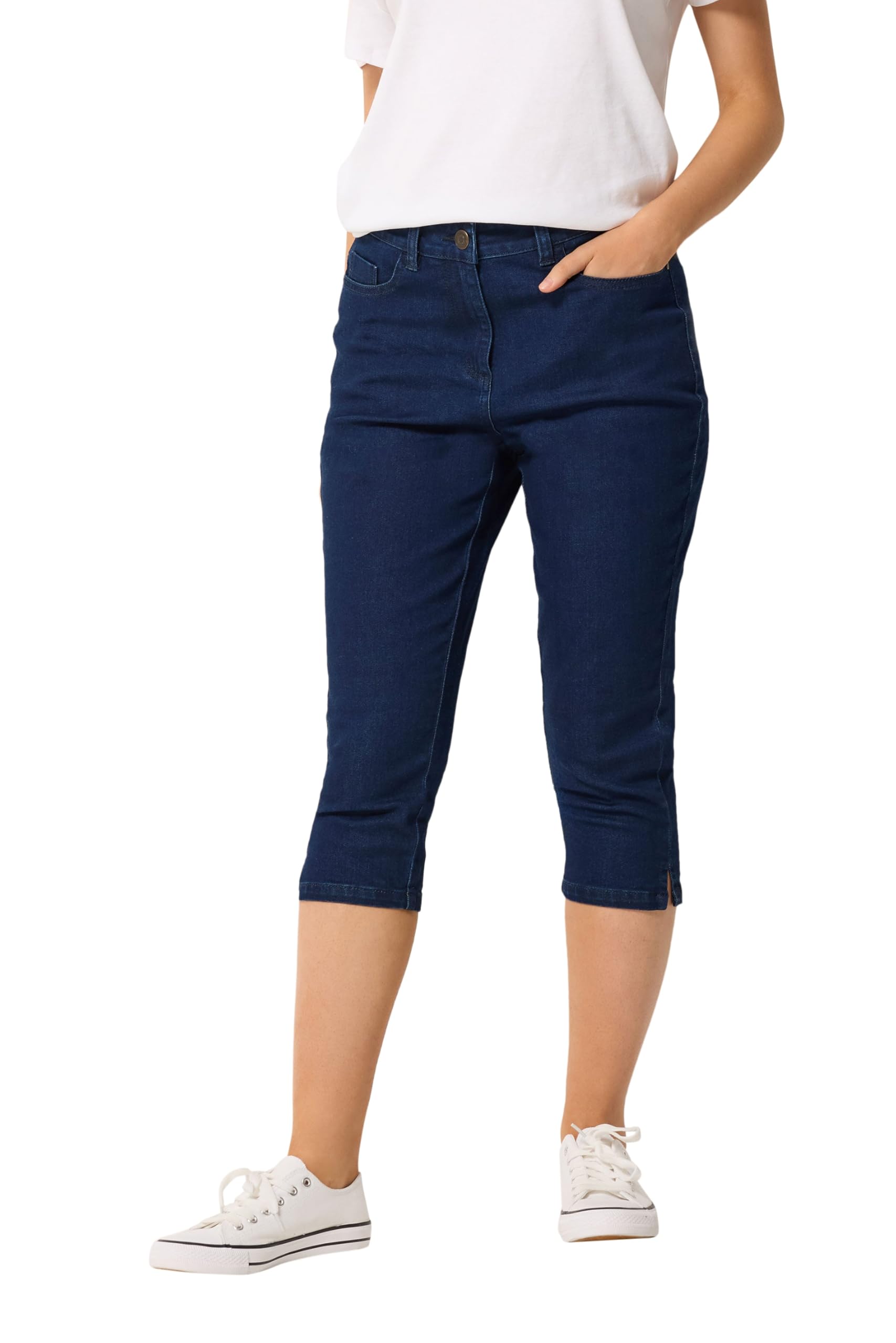 M&Co Women's Capri Jeans - Skinny Fit - Indigo - Size 18