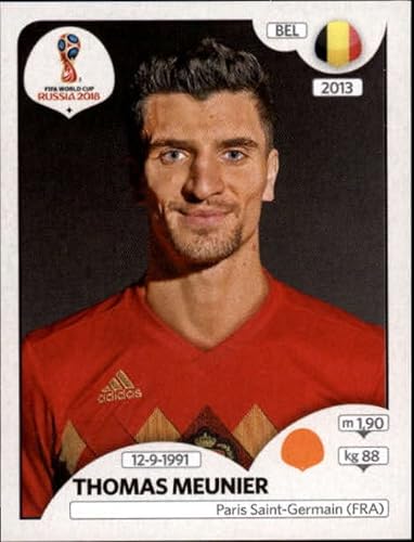 2018 Panini World Cup Stickers Russia #519 Thomas Meunier Belgium Official Album Stickers in Raw (NM or Better) Condition