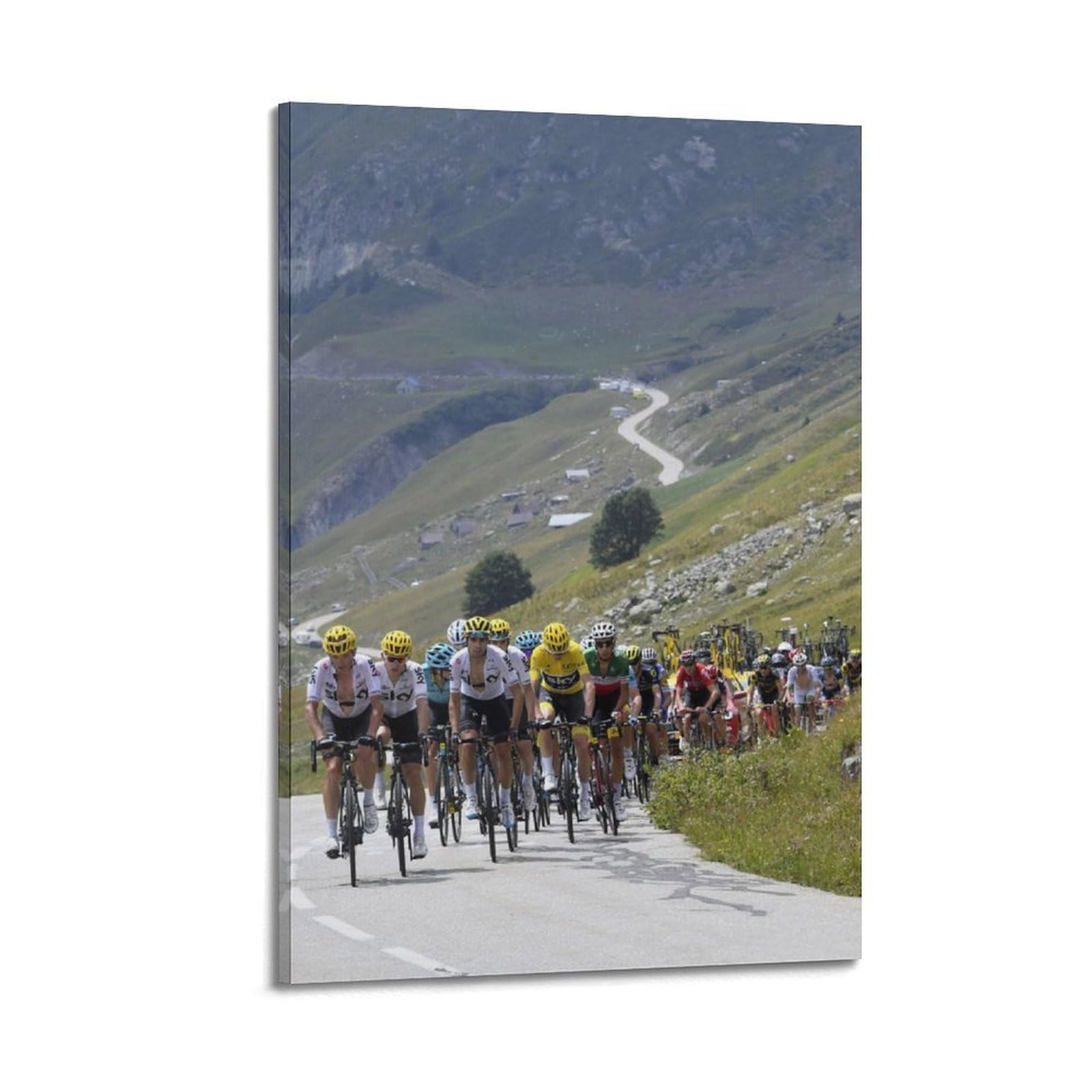 DLJGDS Quadro decorativo da parete su tela con squadra sportiva che gareggia in montagna, poster decorativo da parete e decorazione moderna per la camera da letto, 50 x 75 cm