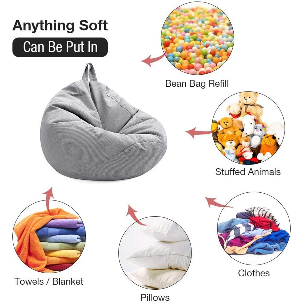 Pouf Sacco Highdi Per Bambini E Adulti - Fodera Senza Ripieno, Colori Vivaci, Design Moderno - Foto 10