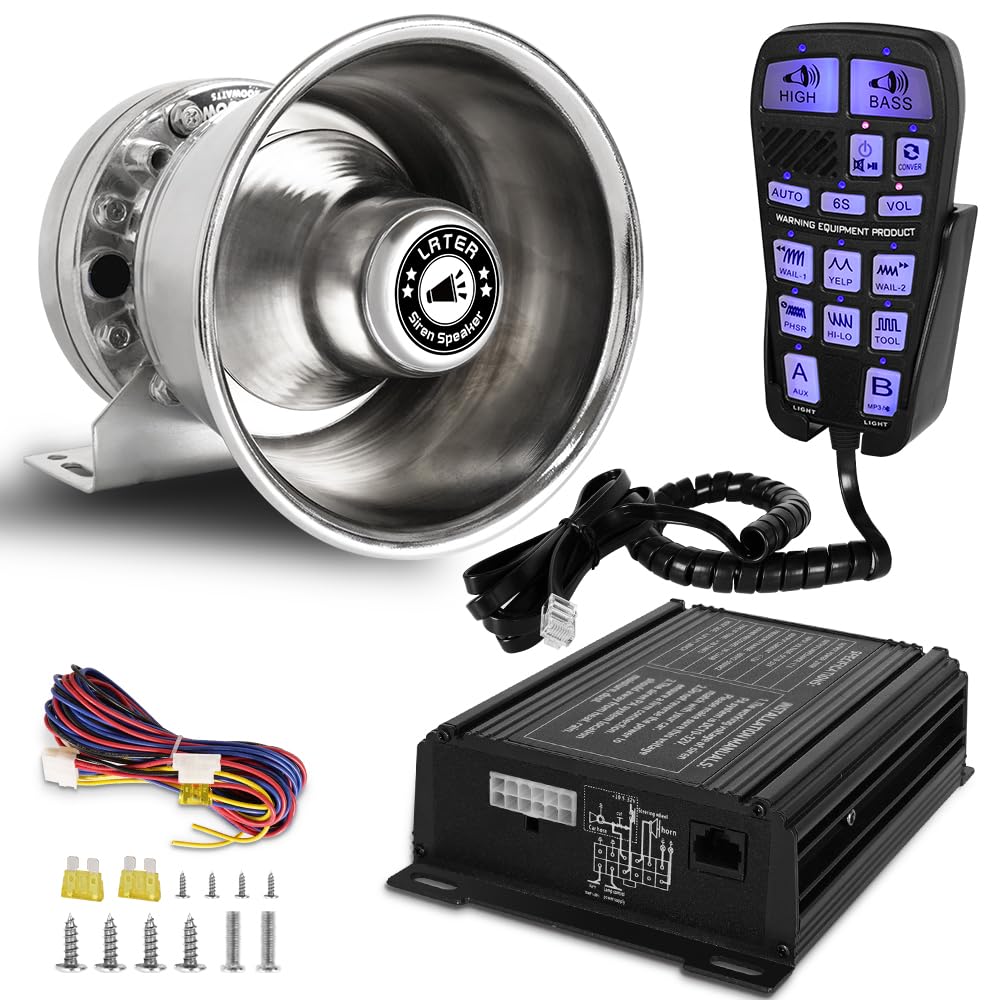 LRTER 250W Emergency Police Siren Speaker