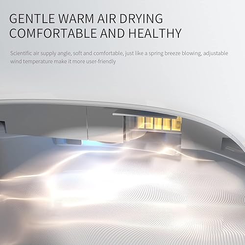 Miniatura 3 de Asiento de inodoro inteligente con control remoto inalámbrico y panel lateral, múltiples modos de pulverización, asiento con calefacción ajustable,