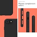 YATWIN Silicone Back Case for iPhone SE 2020/2022, iPhone 7/8, Soft-Touch Phone Back Cover for Apple iPhone SE 2nd 3rd Generation - Black gallery image