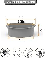 Vista 2 de Moldes redondos de silicona para tartas de 5 pulgadas, juego de 4 moldes de silicona pequeños redondos de 5 x 2 pulgadas, moldes antiadherentes