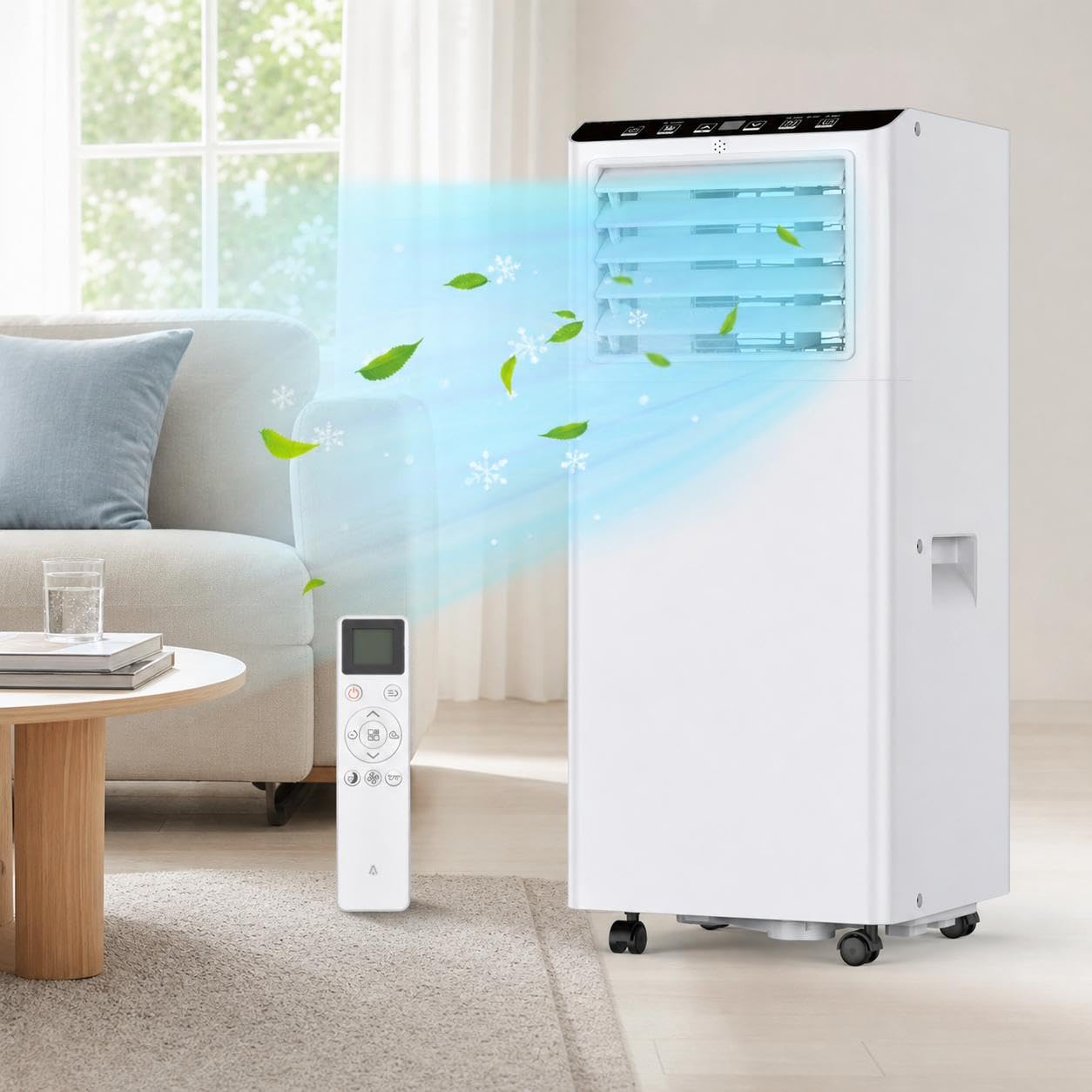 Tropow White 7000 Btu Portable Air Conditioner, 4-In-1 Cooling, Dehumidifier & Fan With Remote, Sleep Mode, 24H Timer & Washable Filter For Bedrooms Up To 20M²