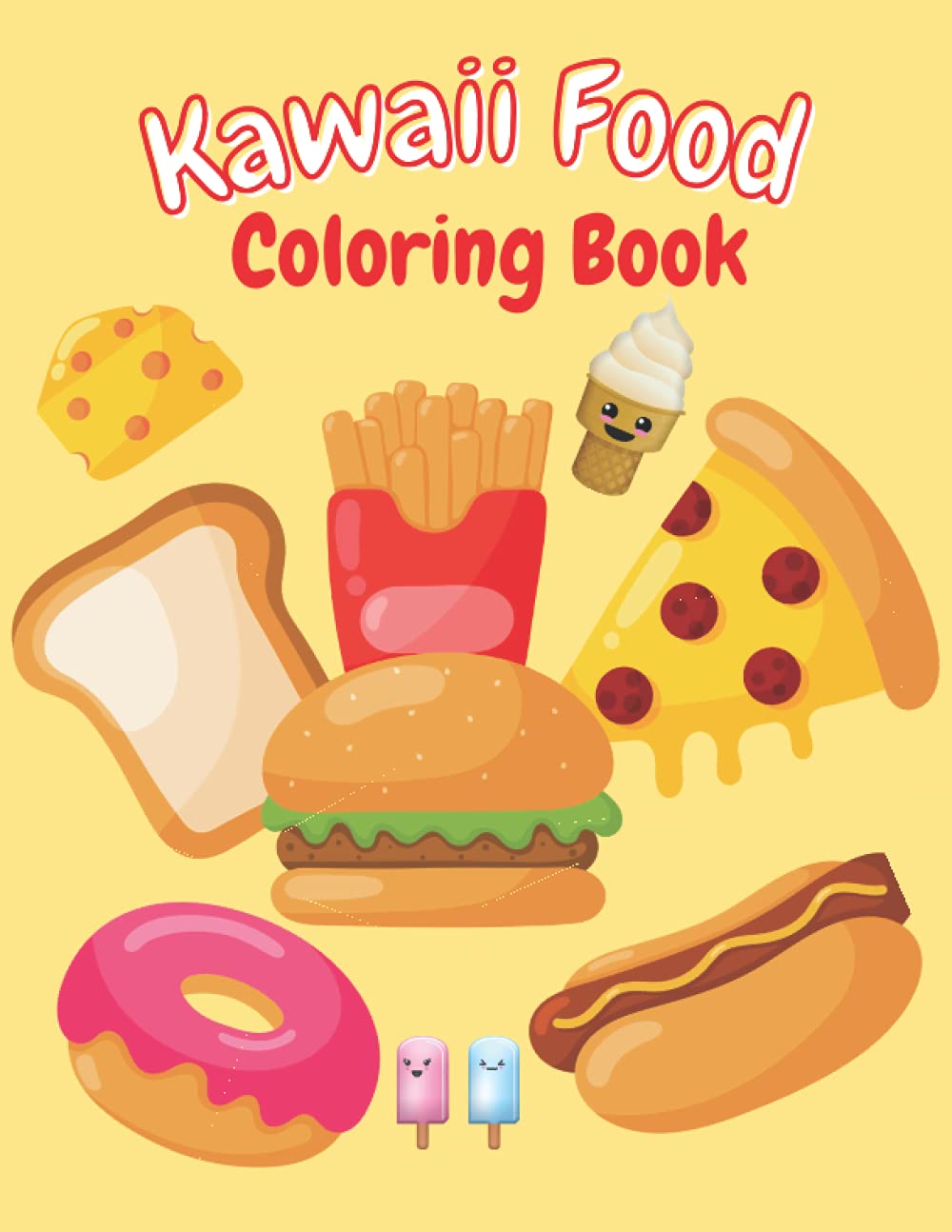 Kawaii Food Coloring Book Simple Cute And Amazing Kawaii Coloring ...