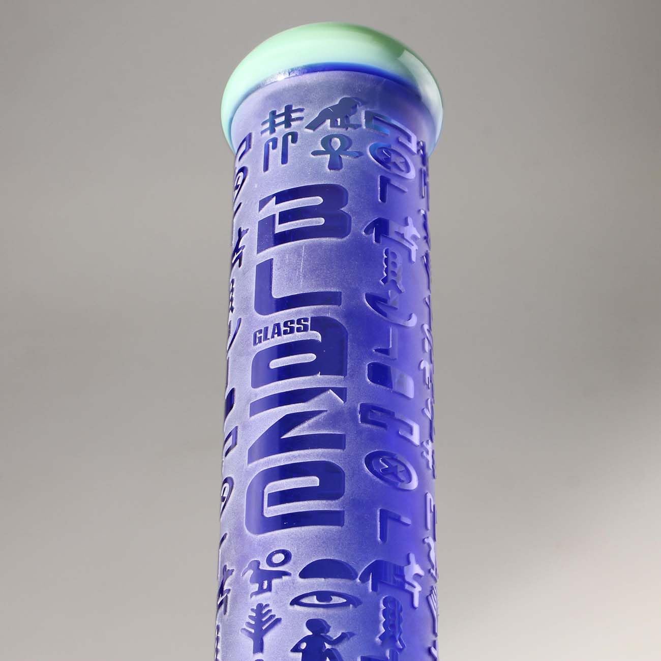 Blaze Pharao Beakerbong Ice - Bong robusto con geroglifi, 41 cm, per un piacere fresco, verde