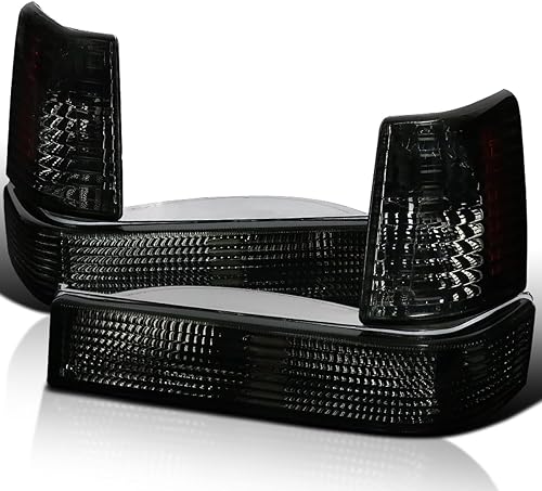 Spec-D Tuning Parachoques de humo y luces de esquina de señal ámbar reflector para Jeep Grand Cherokee 1993-1996 par izquierdo + derecho
