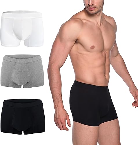Miniatura 7 de Calzoncillos tipo bóxer lavables de absorción para incontinencia urinaria para hombres, protección contra fugas de vejiga, paquete de 3 unidades (M,