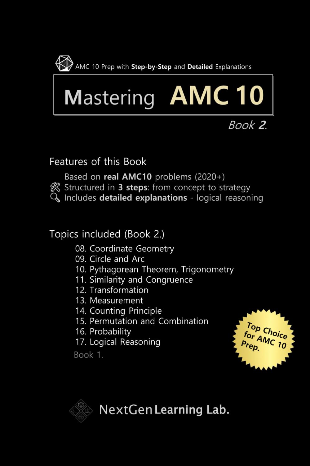 Mastering AMC 10 Book 2.: Guided AMC 10 Prep with Step-by-Step Problem Solving and Detailed Explanations
