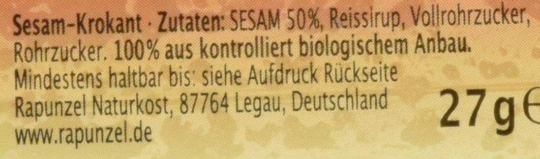 Rapunzel Sesamini 1er Pack (1 x 27 g) - Bio