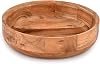 Kaizen Casa Wooden Round Shaped Serving Bowl for Fruit,Dessert Platter Tray Dish Kitchen Dining Fruit,Dessert,Snack