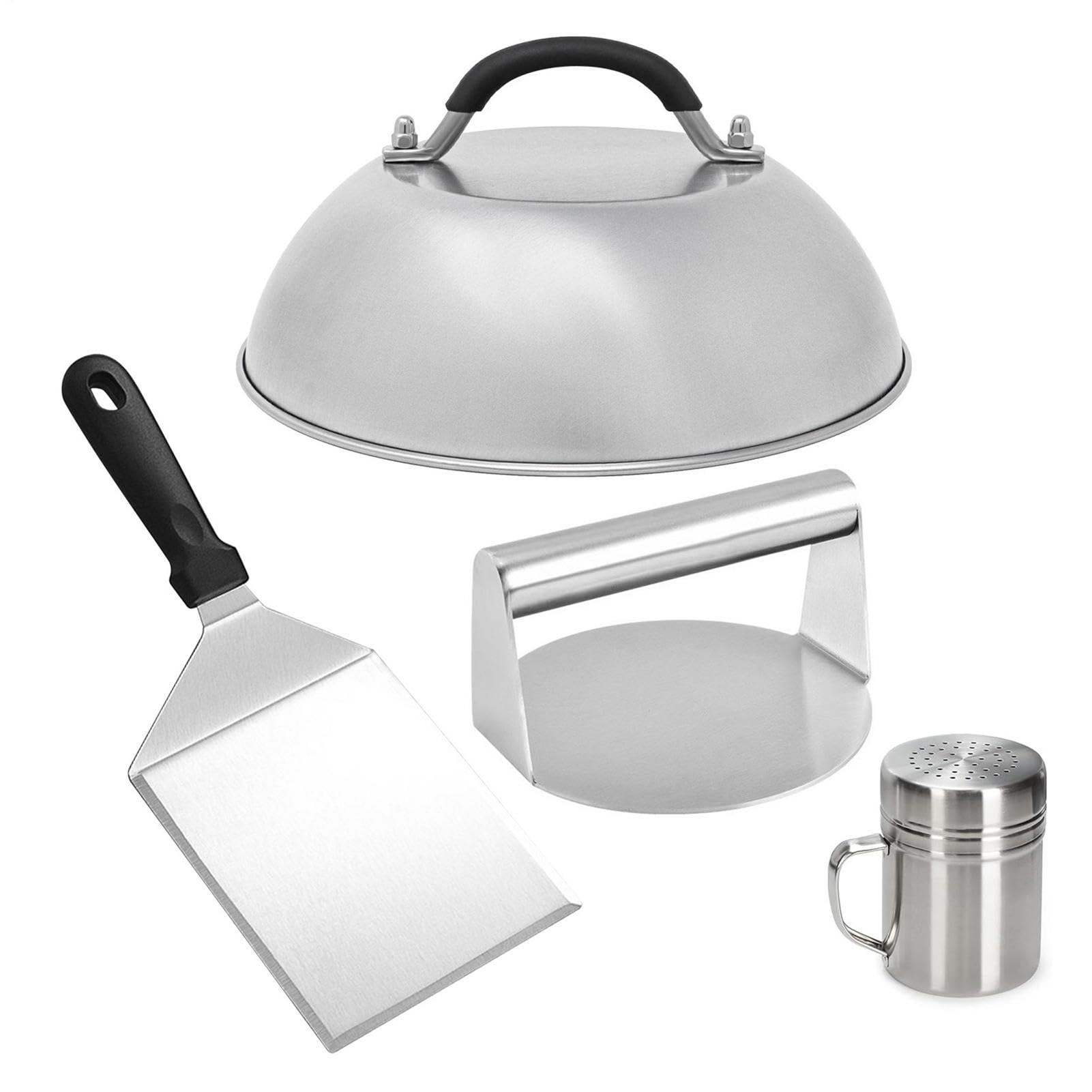 Kit De Prensa Para Hamburguesas Smash 4 Piezas Espolvoreador Especias